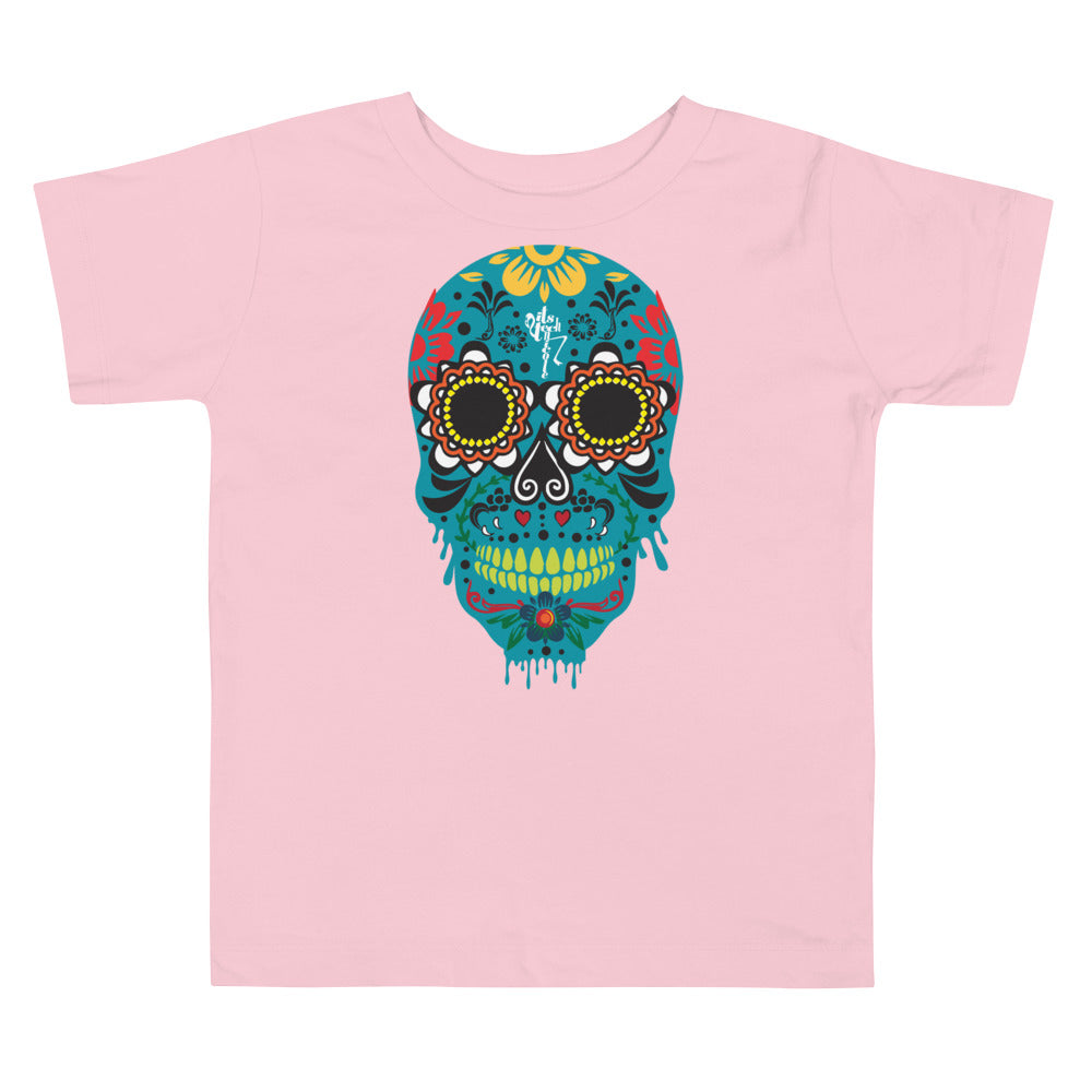 Dia de los Muertos Azul Toddler Short Sleeve Tee