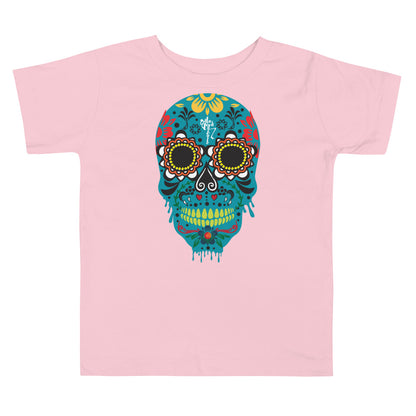 Dia de los Muertos Azul Toddler Short Sleeve Tee