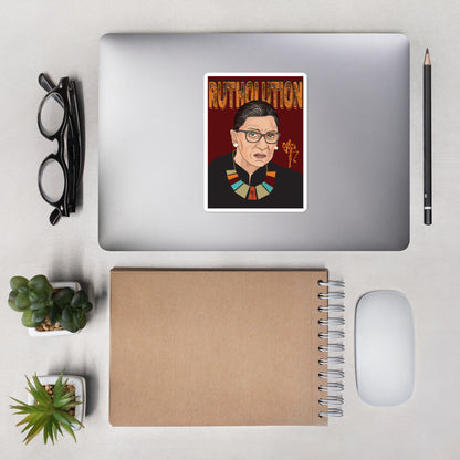 Ruth Bader Ginsburg Tribute Art Bubble-free stickers