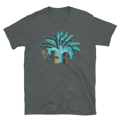 Mardi Gras Teal Mask (Unisex) T-Shirt