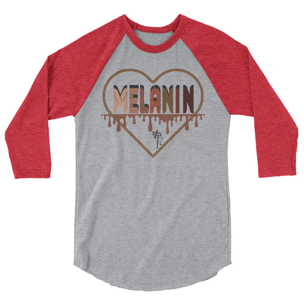 Melanin 3/4 sleeve raglan shirt