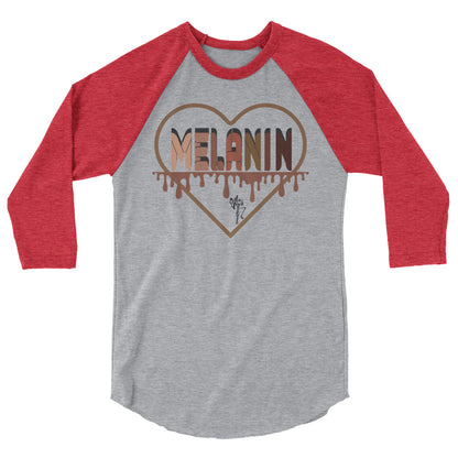 Melanin 3/4 sleeve raglan shirt