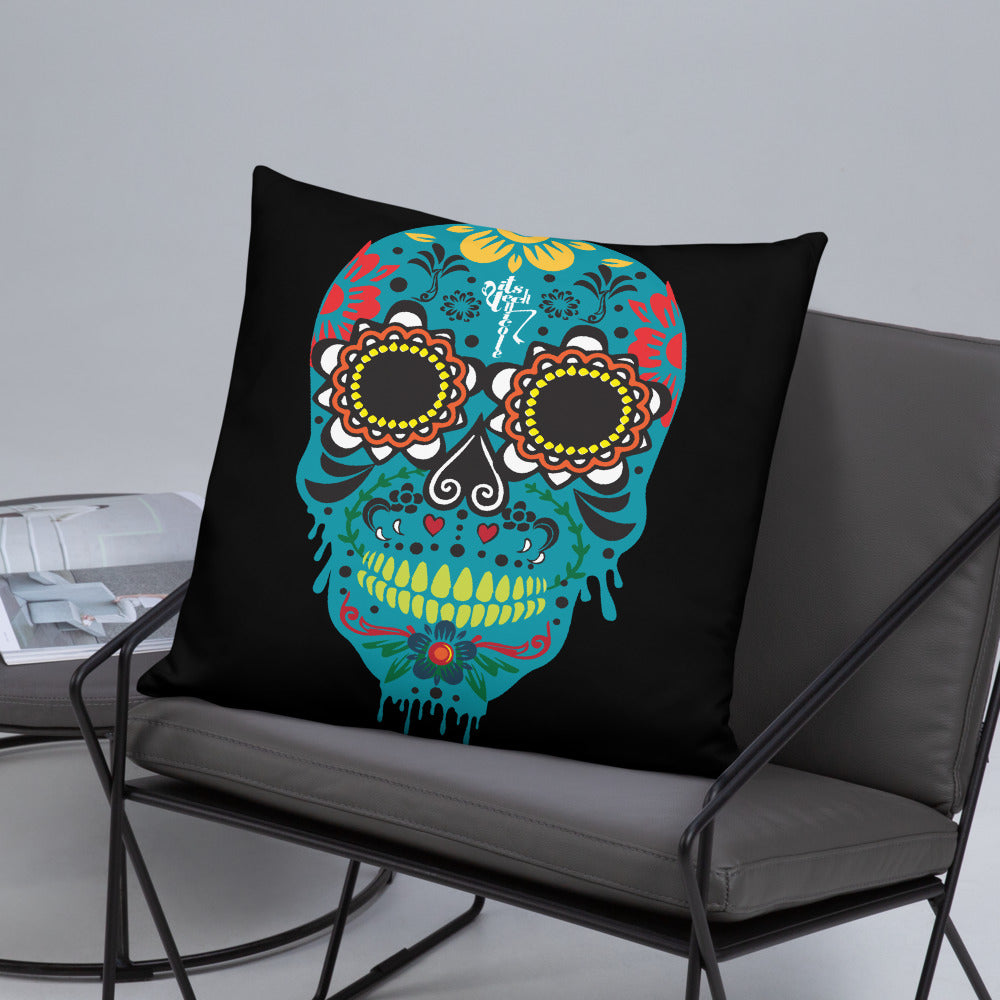 Dia de los Muertos Azul Pillow