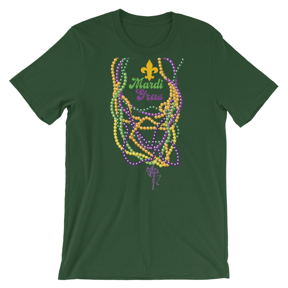 Mardi Gras Beads (Dark) T-Shirt