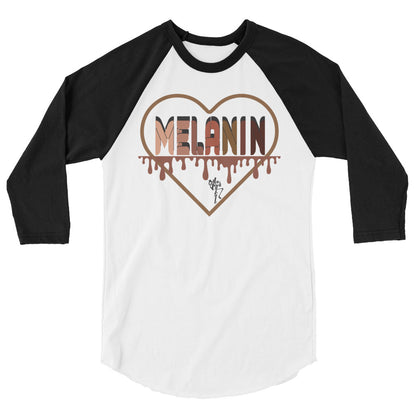 Melanin 3/4 sleeve raglan shirt