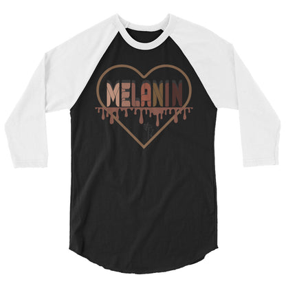 Melanin 3/4 sleeve raglan shirt