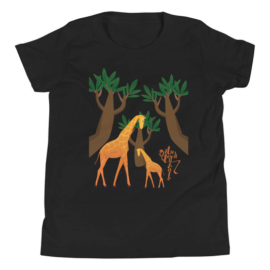 Giraffe Mama and Baby Youth Short Sleeve T-Shirt