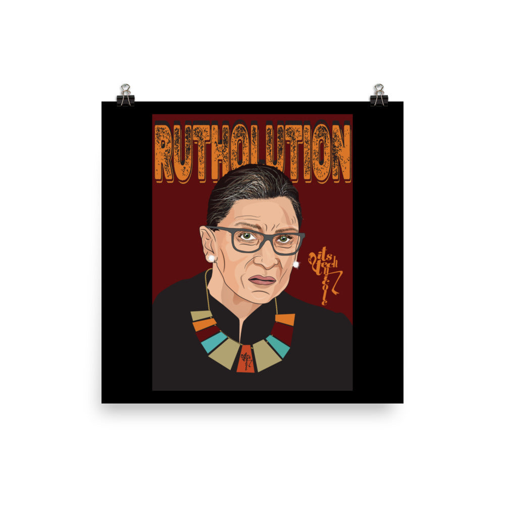 Ruth Bader Ginsburg Tribute Art Poster
