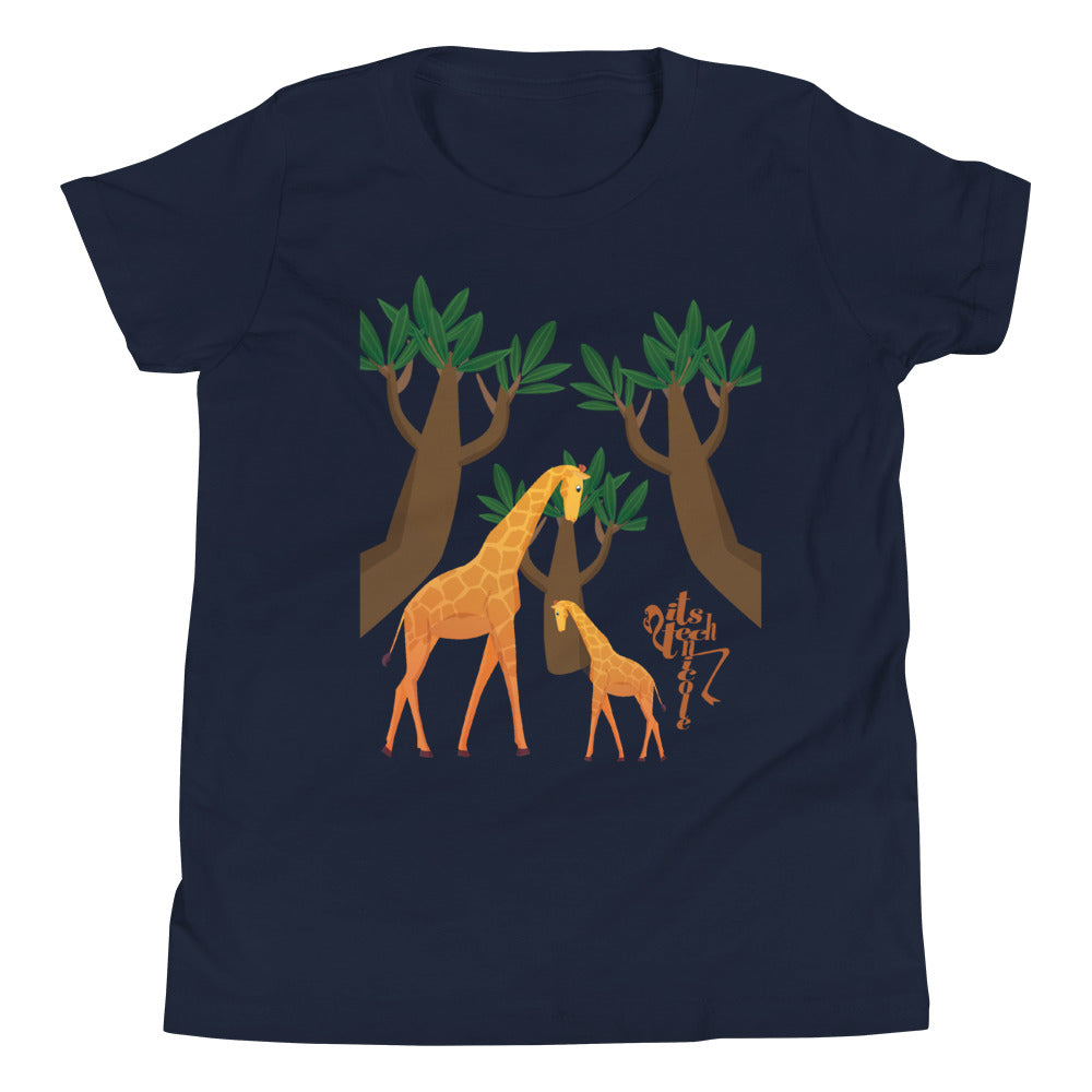 Giraffe Mama and Baby Youth Short Sleeve T-Shirt