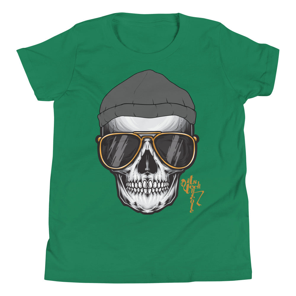 Skull and Beanie Youth Short Sleeve T-Shirt