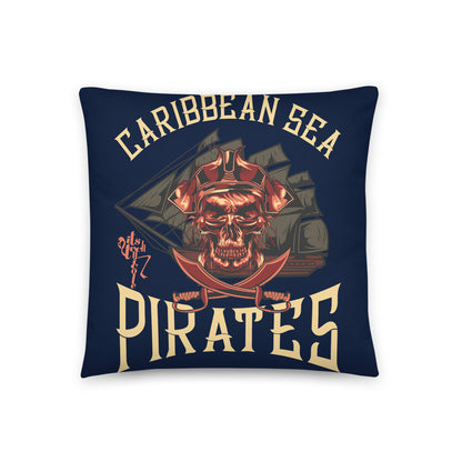 Caribbean Sea Pirates Pillow