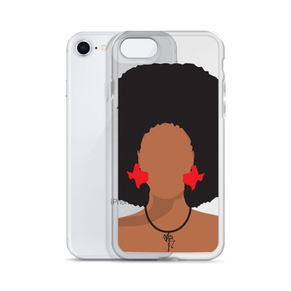 Melanin Poppin' with Texas Earrings iPhone Case