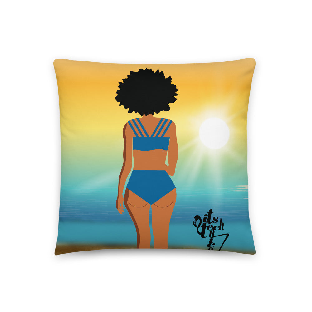 Beach Sunrise Basic Pillow