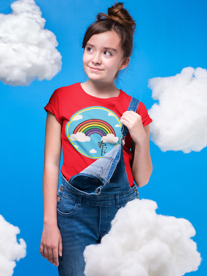 Rainbow and Clouds Youth Short Sleeve T-Shirt