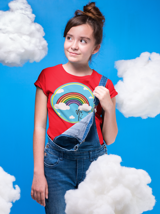 Rainbow and Clouds Youth Short Sleeve T-Shirt