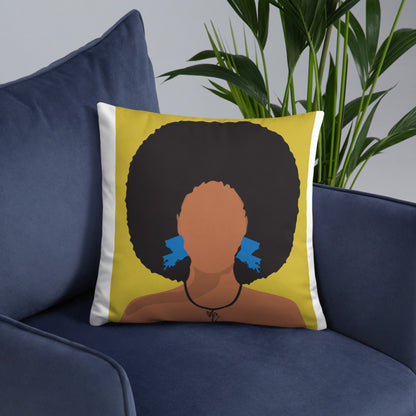 Melanin Poppin' with Louisiana Earrings Pillow