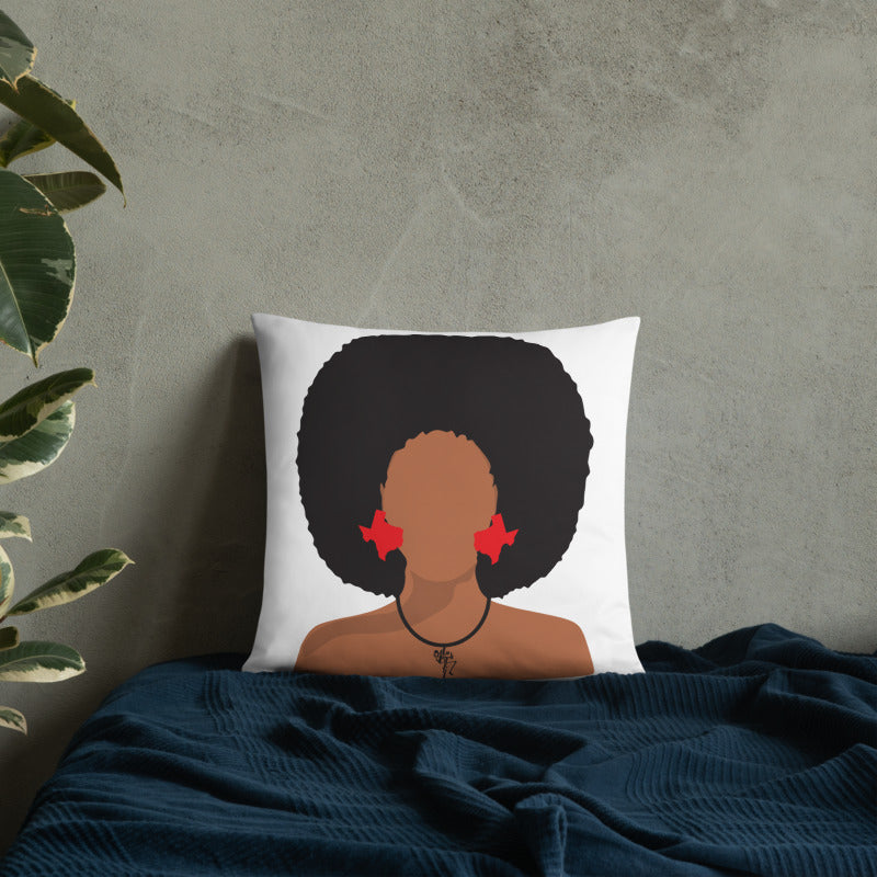 Melanin Poppin' with Texas Earrings Pillow