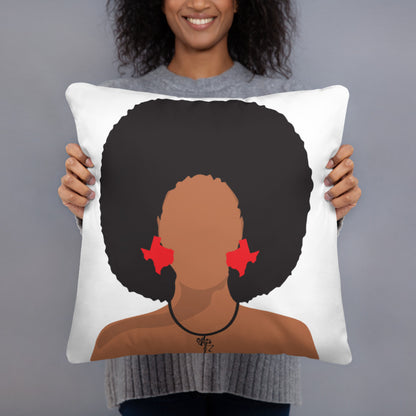 Melanin Poppin' with Texas Earrings Pillow