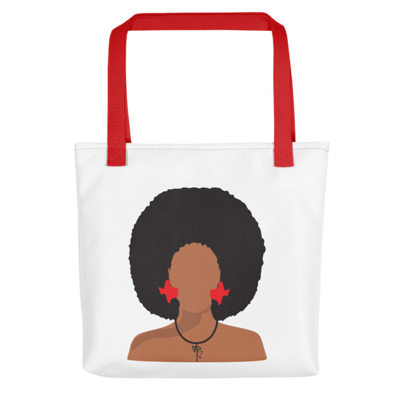 Melanin Poppin' with Texas Earrings Tote bag