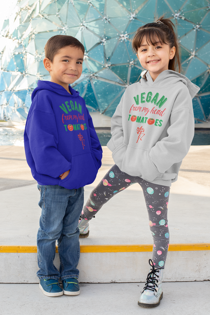 Vegan From My Head Tomatoes Kids Hoodie