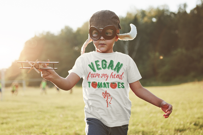 Vegan From My Head Tomatoes Toddler Short Sleeve Tee
