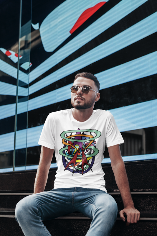 Abstract Short-Sleeve Graphic T-Shirt