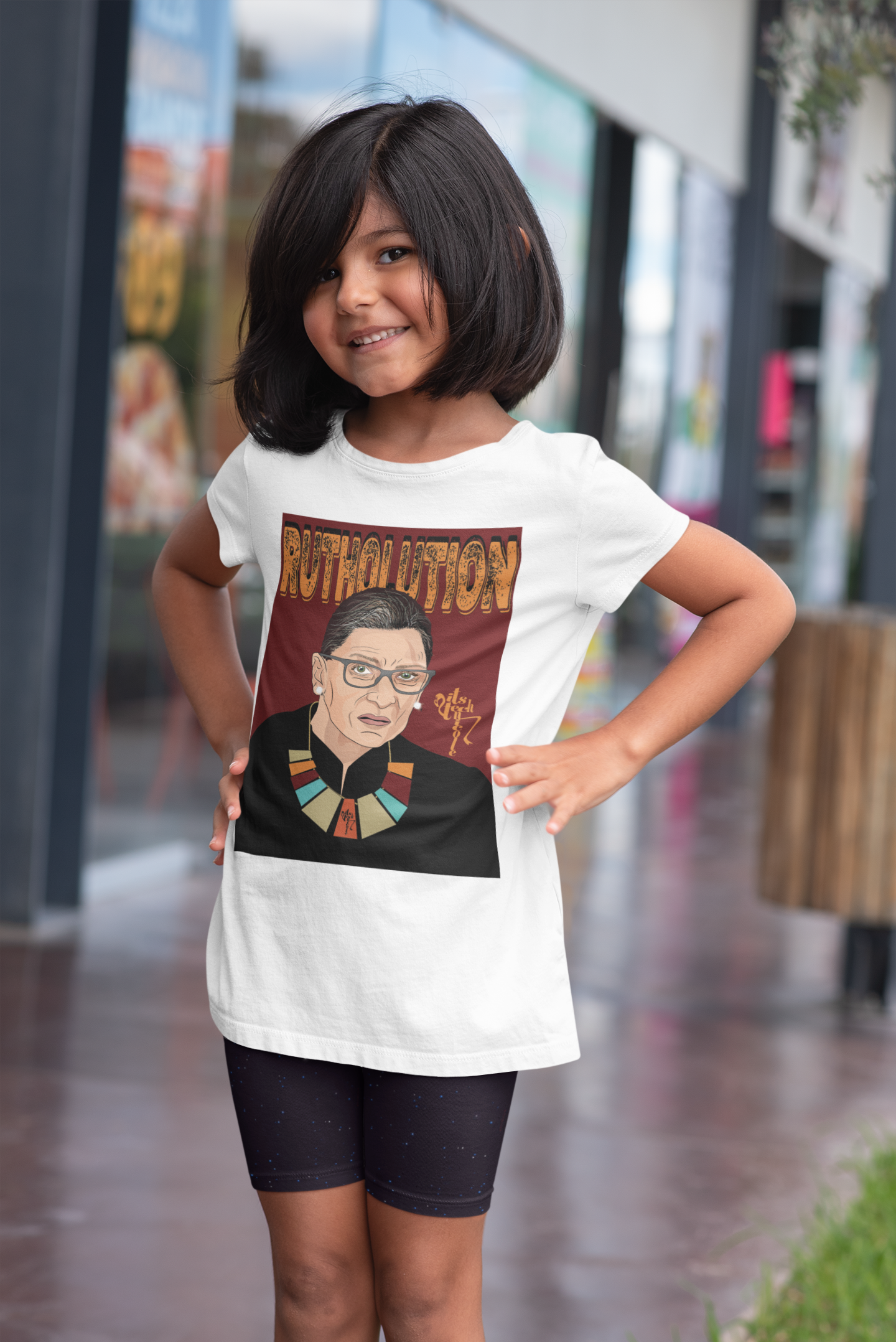 Ruth Bader Ginsburg Tribute Art Youth Short Sleeve T-Shirt