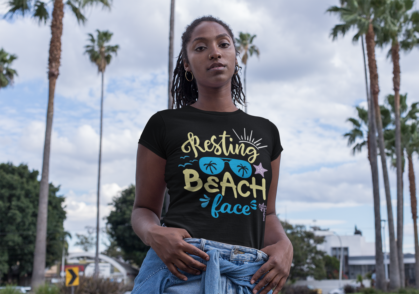 Resting Beach Face Women's short sleeve t-shirt