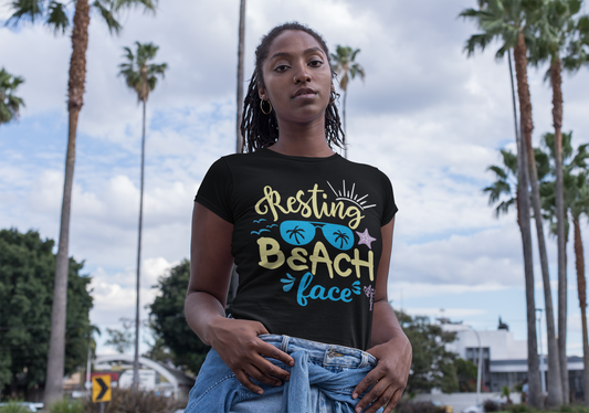 Resting Beach Face Women's short sleeve t-shirt