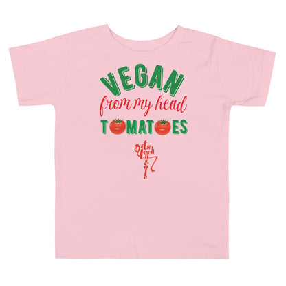 Vegan From My Head Tomatoes Toddler Short Sleeve Tee