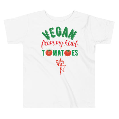 Vegan From My Head Tomatoes Toddler Short Sleeve Tee