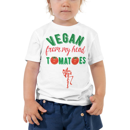 Vegan From My Head Tomatoes Toddler Short Sleeve Tee
