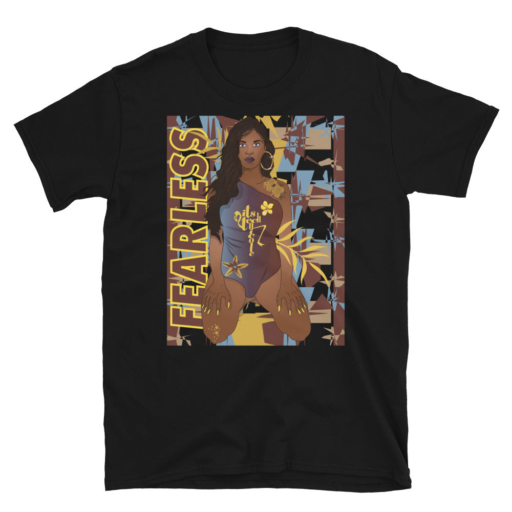Art Inspired by Jordan 1 Mid SE Fearless Maison Chateau Rouge, Series 2 Short-Sleeve Unisex T-Shirt
