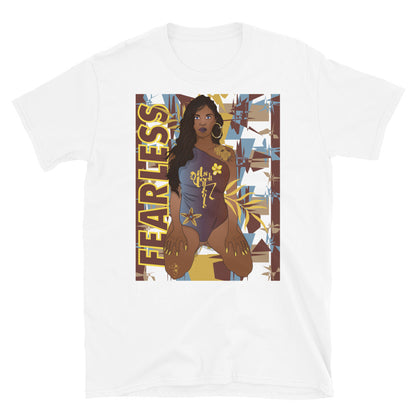 Art Inspired by Jordan 1 Mid SE Fearless Maison Chateau Rouge, Series 2 Short-Sleeve Unisex T-Shirt