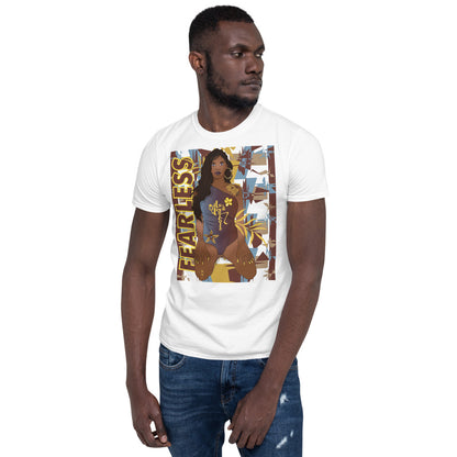 Art Inspired by Jordan 1 Mid SE Fearless Maison Chateau Rouge, Series 2 Short-Sleeve Unisex T-Shirt