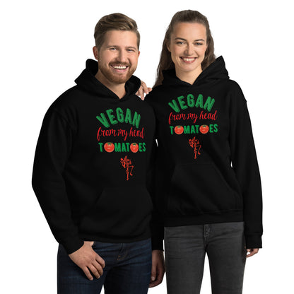 Vegan From My Head Tomatoes Unisex Hoodie