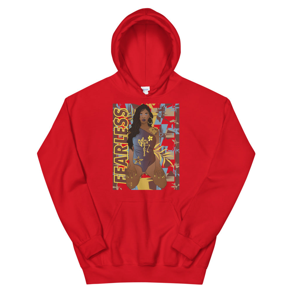 Art Inspired by Jordan 1 Mid SE Fearless Maison Chateau Rouge Unisex Hoodie