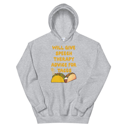 Speech Therapy for Tacos Unisex Hoodie