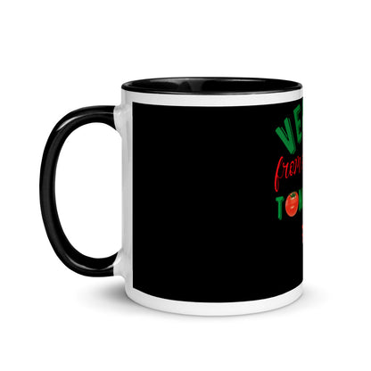 Vegan From My Head Tomatoes Mug with Color Inside