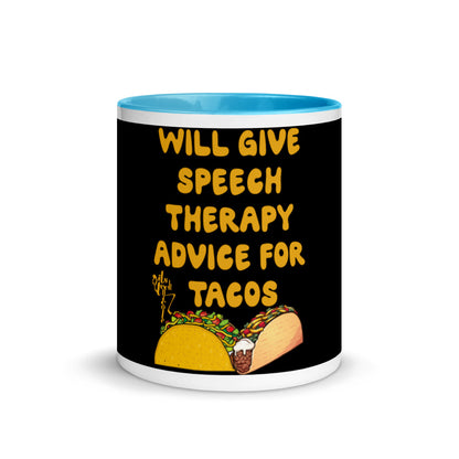 Speech Therapy for Tacos Mug with Color Inside