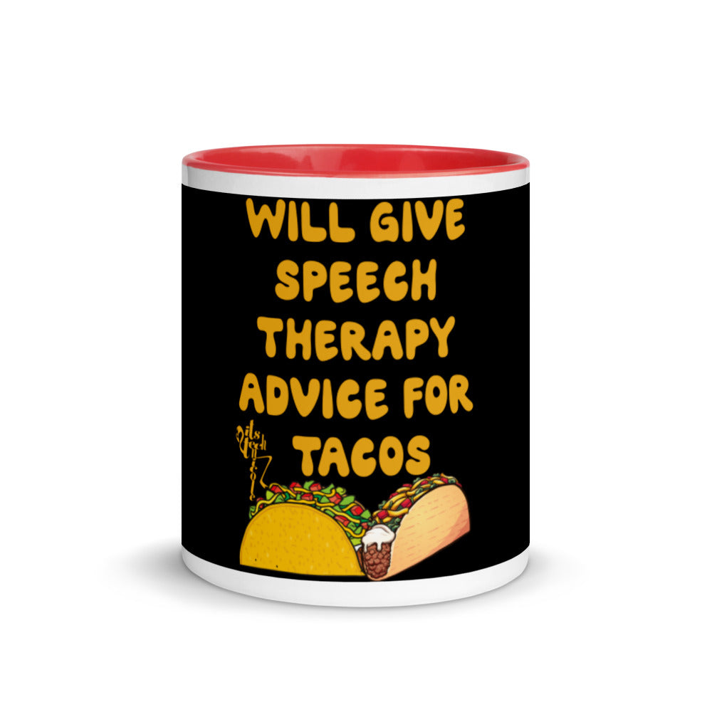 Speech Therapy for Tacos Mug with Color Inside