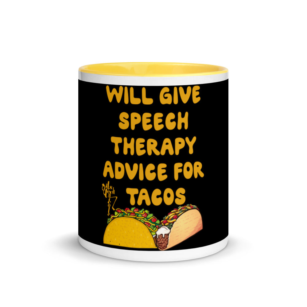 Speech Therapy for Tacos Mug with Color Inside