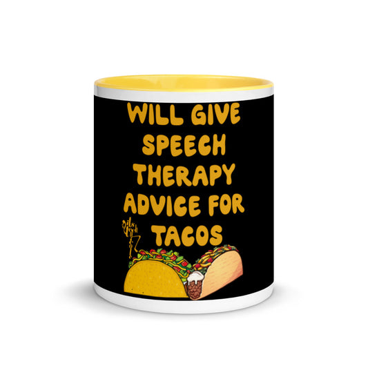 Speech Therapy for Tacos Mug with Color Inside