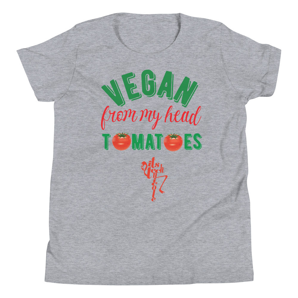 Vegan From My Head Tomatoes Youth Short Sleeve T-Shirt