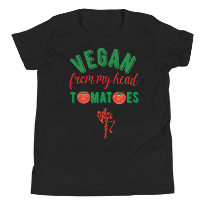 Vegan From My Head Tomatoes Youth Short Sleeve T-Shirt