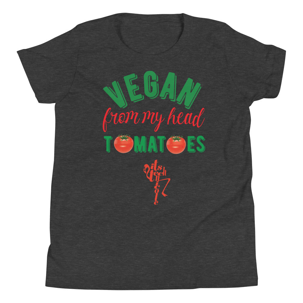 Vegan From My Head Tomatoes Youth Short Sleeve T-Shirt