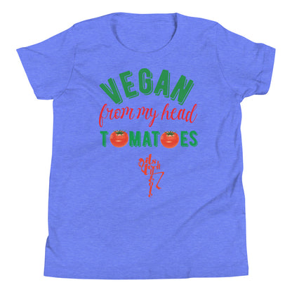 Vegan From My Head Tomatoes Youth Short Sleeve T-Shirt