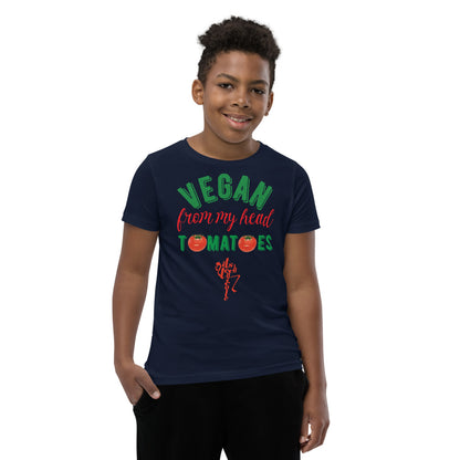 Vegan From My Head Tomatoes Youth Short Sleeve T-Shirt