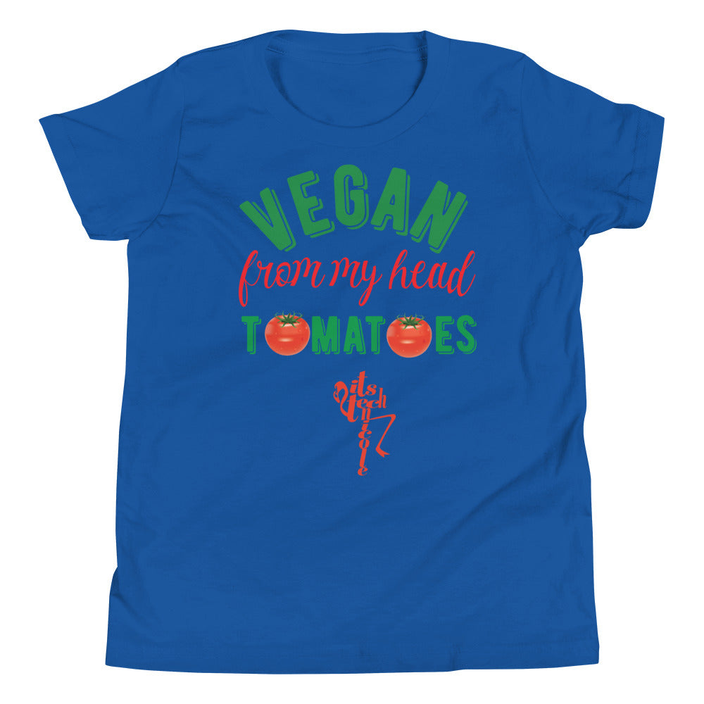 Vegan From My Head Tomatoes Youth Short Sleeve T-Shirt